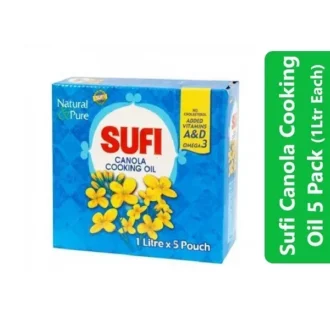 Sufi Canola Cooking Oil 5 Pack (1Ltr Each)