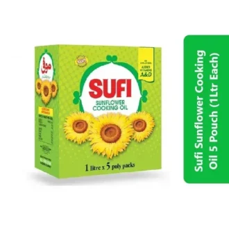 Sufi Sunflower Cooking Oil 5 Pouch (1Ltr Each)