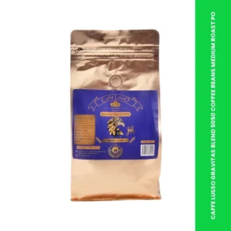 CAFFE LUSSO GRAVITAS BLEND 5050 COFFEE BEANS MEDIUM ROAST POUCH 400GM