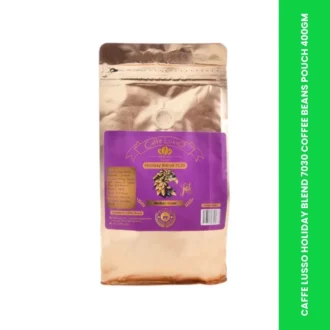 CAFFE LUSSO HOLIDAY BLEND 7030 COFFEE BEANS POUCH 400GM