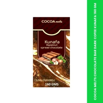 COCOA MELTS CHOCOLATE BAR DARK COFEE KUNAFA 160 GM