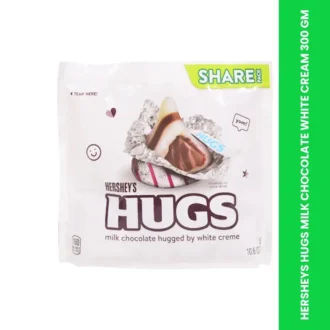 HERSHEYS HUGS MILK CHOCOLATE WHITE CREAM 300 GM